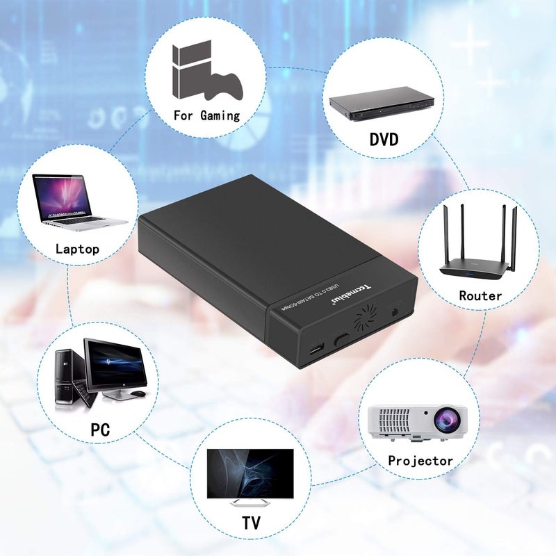 Tccmebius USB 3.0 External Hard Drive Enclosure for 2.5 3.5 Inch SATA I/II/III HDD SSD Up to 20TB, 3.5'' Tool-Free HDD Docking Station, Support UASP, Automatic Sleep Function (TCC-S863) - Image 4